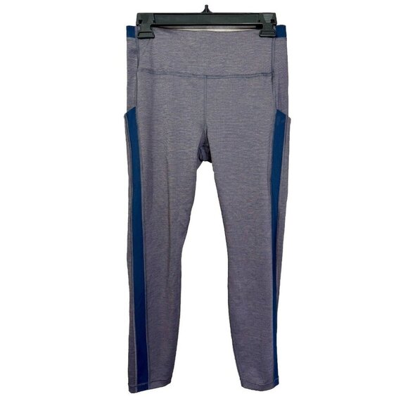 Athleta 7/8 Tight Legging Size Medium Ultimate Stash Pocket Heather Dress Blue - Picture 2 of 12